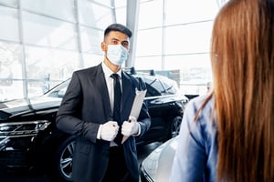 Dealership Employee Wearing a Mask